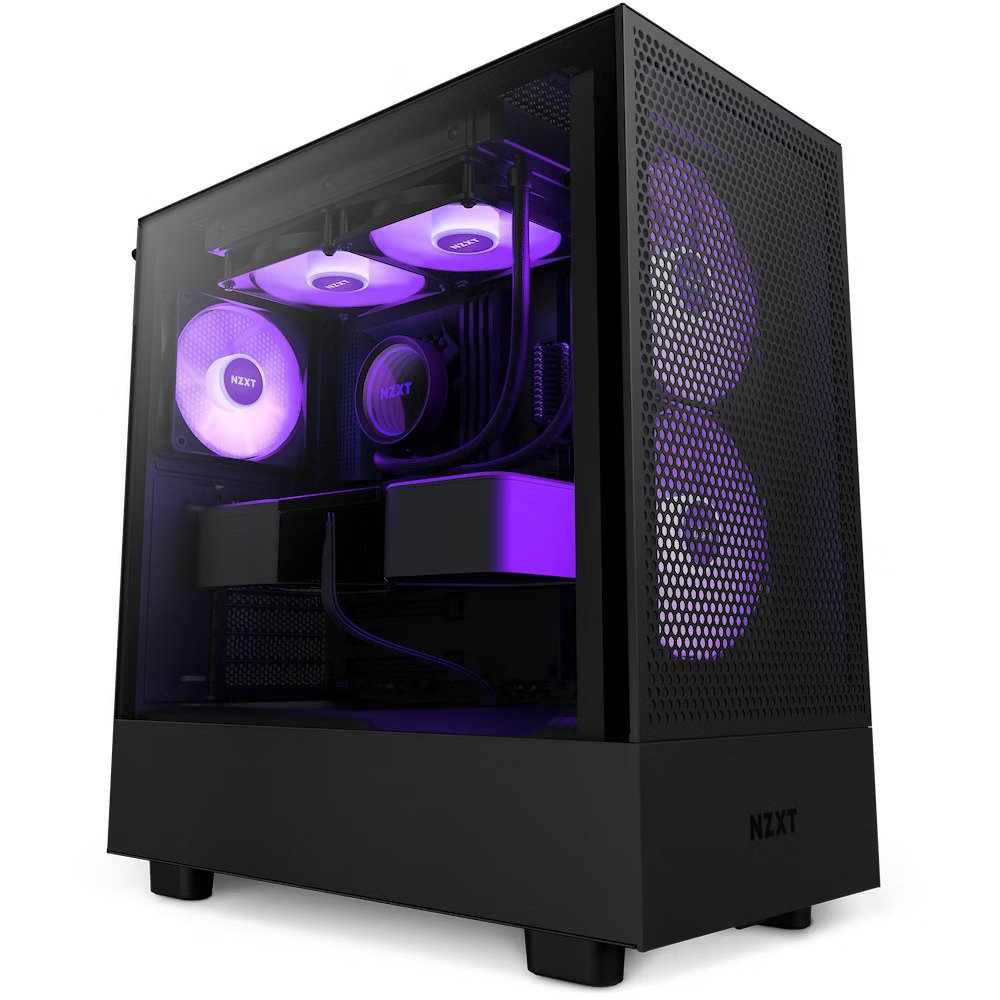 NZXT H Series H5 Flow RGB CC-H51FB-R1 Siyah ATX Mid Tower Gaming (Oyuncu) Kasa