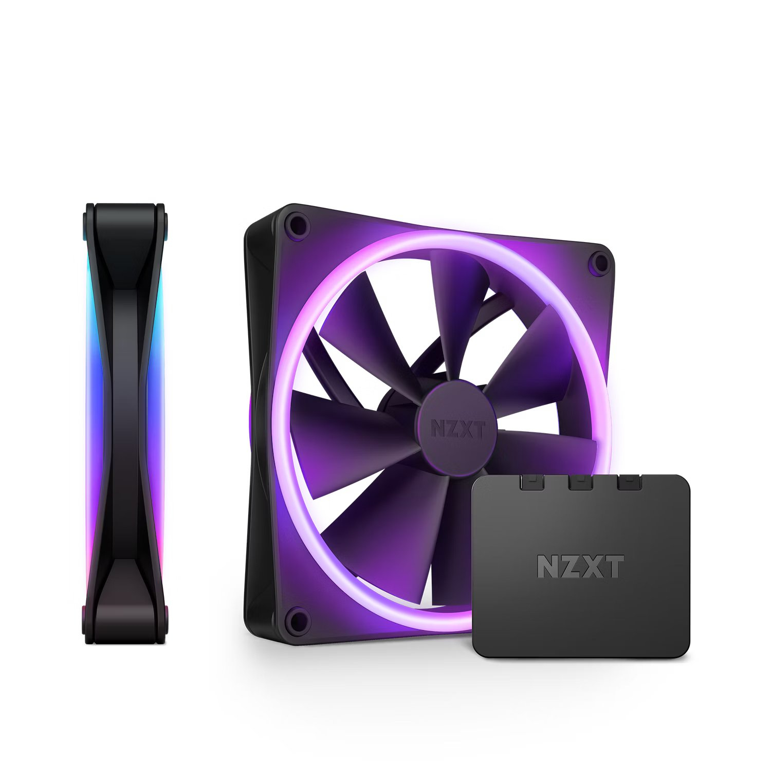 NZXT F140RGB Duo RF-D14DF-B1 140mm İkili Siyah Kasa Fanı