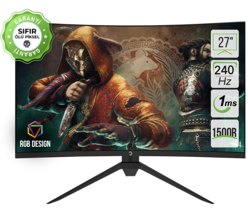 GamePower Intense X40 27″ 1ms 240Hz RGB FreeSync/G-Sync VA Full HD Curved Gaming Monitör