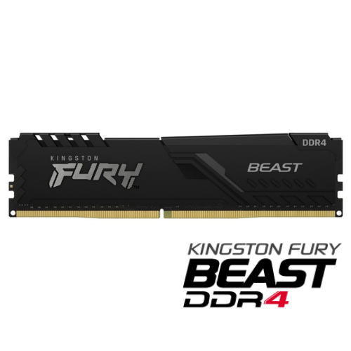 Kingston Fury Beast KF432C16BB/16 16GB (1x16GB) DDR4 3200MHz CL16 Siyah Gaming Ram (Bellek)