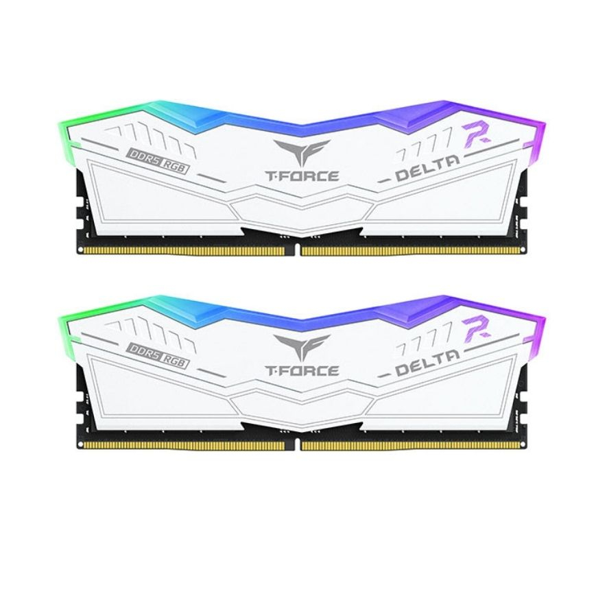 Team T-Force DELTA RGB 32GB(2x16GB) 5600Mhz DDR5 CL32 Beyaz Gaming Ram (FF4D532G5600HC32DC01)