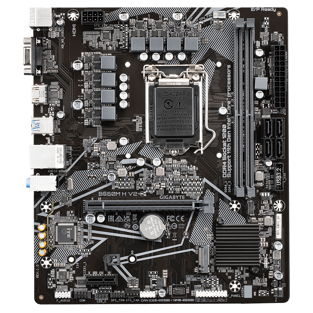 Gigabyte B560M H V2 Intel B560 Soket 1200 DDR4 3200MHz mATX Gaming (Oyuncu) Anakart