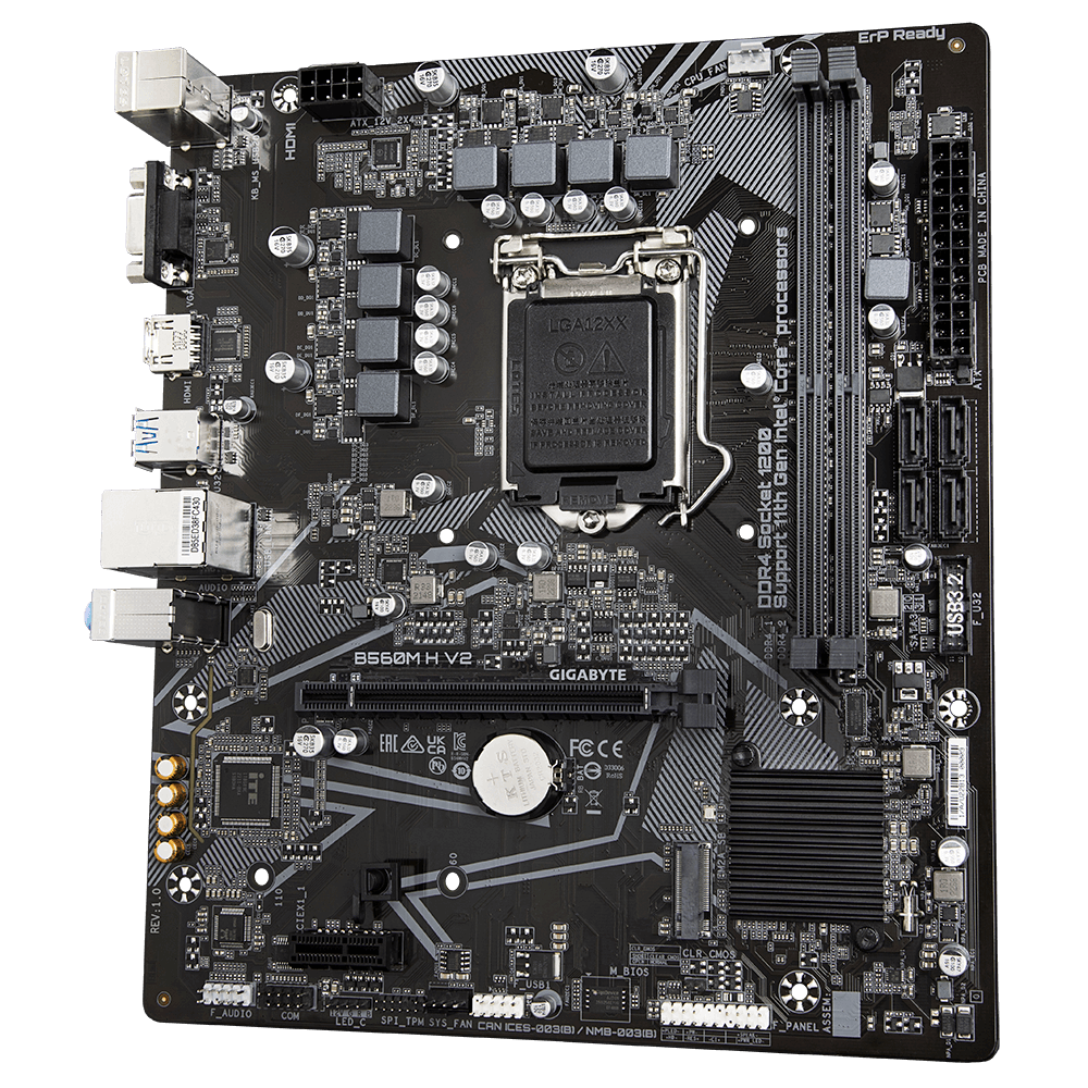 Gigabyte B560M H V2 Intel B560 Soket 1200 DDR4 3200MHz mATX Gaming (Oyuncu) Anakart