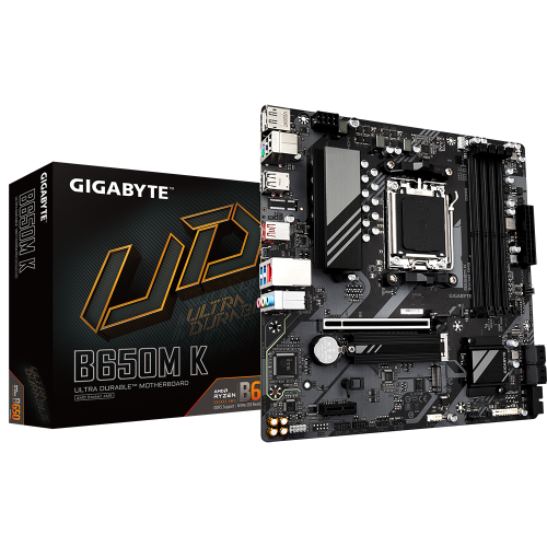 Gigabyte B650M K AMD B650 Soket AM5 DDR5 6400(OC)MHz mATX Gaming (Oyuncu) Anakart