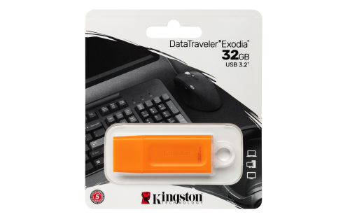 Kingston Data Traveler Exodia DTX/32GB Turuncu 32GB USB 3.2 Gen 1 Flash Bellek