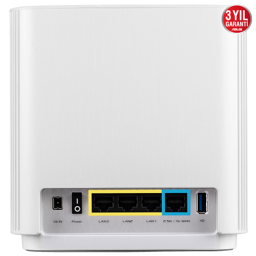 ASUS ZenWiFi AX XT8 (W-2-PK) Tüm Evi Kapsayan Tri-Band Wi-Fi 6 Mesh Sistemi (Beyaz İkili Paket)