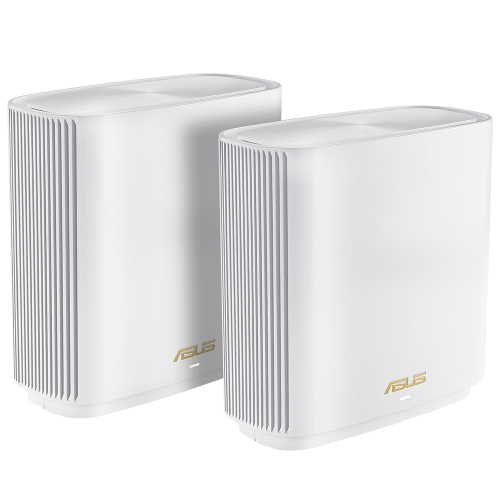 ASUS ZenWiFi AX XT9 (W-2-PK) Tüm Evi Kapsayan Tri-Band Wi-Fi 6 Mesh Sistemi (Beyaz İkili Paket)