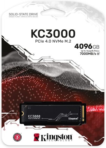 Kingston KC3000 SKC3000D/4096G 4TB 7000/7000MB/s PCIe NVMe M.2 SSD Disk