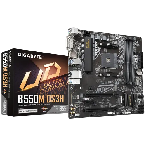 Gigabyte B550M DS3H AMD B550 Soket AM4 DDR4 4733(OC)MHz mATX Gaming (Oyuncu) Anakart