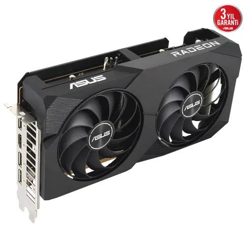 Asus Dual Radeon RX 7600 OC DUAL-RX7600-O8G GDDR6 128Bit DX12 Gaming (Oyuncu) Ekran Kartı