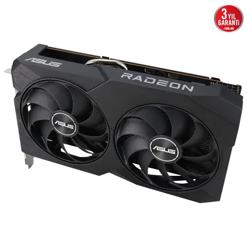 ASUS Dual Radeon RX 7600 OC V2 DUAL-RX7600-O8G-V2 GDDR6 128Bit DX12 Gaming (Oyuncu) Ekran Kartı 