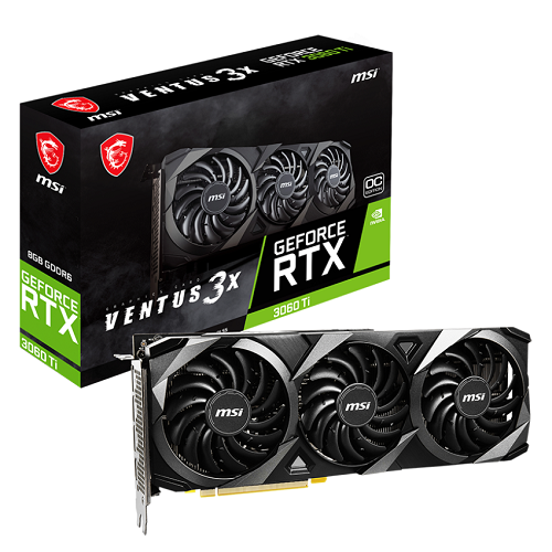 MSI GeForce RTX 3060 Ti Ventus 3X 8G OC 8GD6X 256Bit DX12 Gaming (Oyuncu) Ekran Kartı
