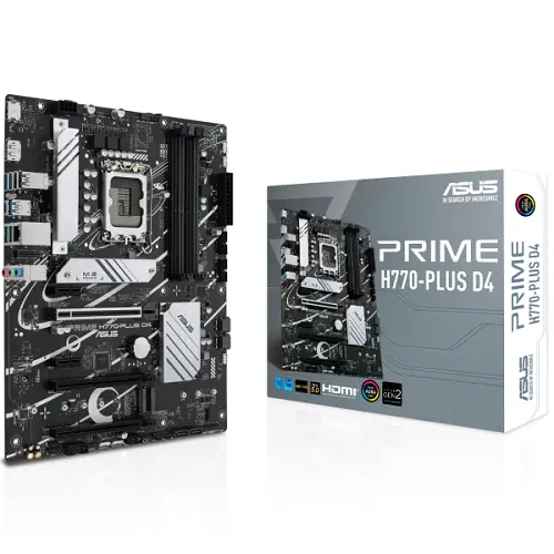ASUS Prime H770-PLUS D4 Intel H770 Soket 1700 DDR4 5066(OC)MHz ATX Gaming (Oyuncu) Anakart