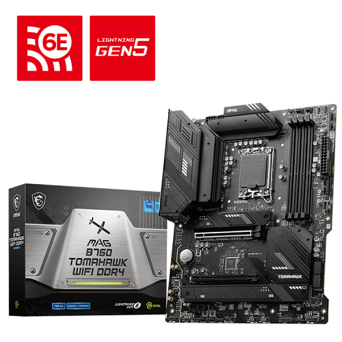 MSI MAG B760 TOMAHAWK WIFI DDR4 Intel B760 Soket 1700 DDR4 5100(OC)MHz ATX Gaming (Oyuncu) Anakart