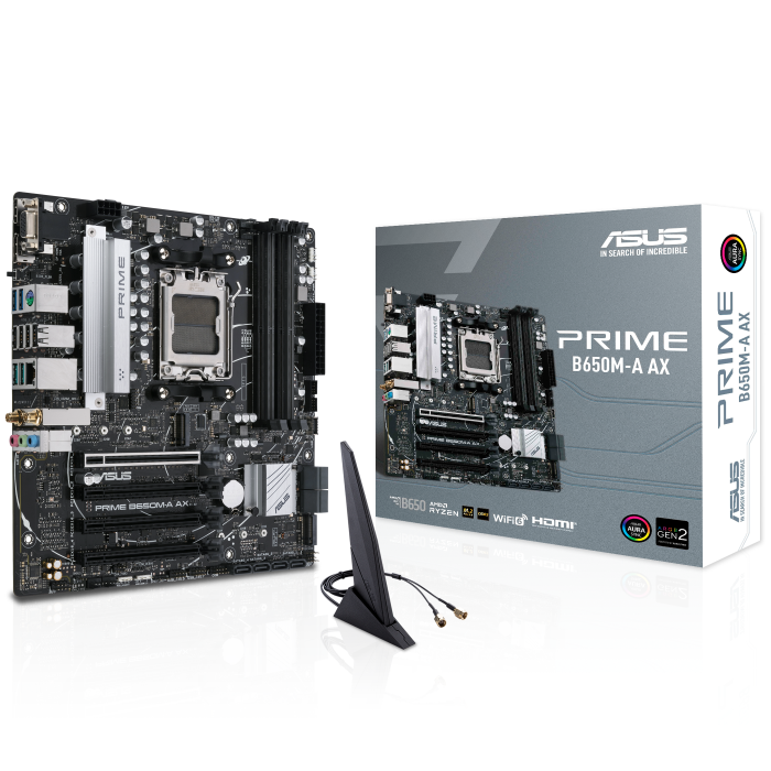 ASUS Prime B650M-A AX AMD B650 Soket AM5 DDR5 6400(OC)MHz mATX Gaming (Oyuncu) Anakart