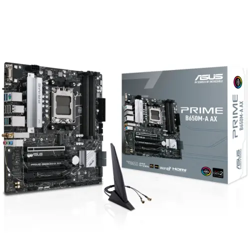 ASUS Prime B650M-A AX AMD B650 Soket AM5 DDR5 6400(OC)MHz mATX Gaming (Oyuncu) Anakart