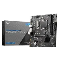 MSI PRO B660M-E DDR4 Intel B660 Soket 1700 DDR4 4600(OC)MHz mATX Gaming (Oyuncu) Anakart