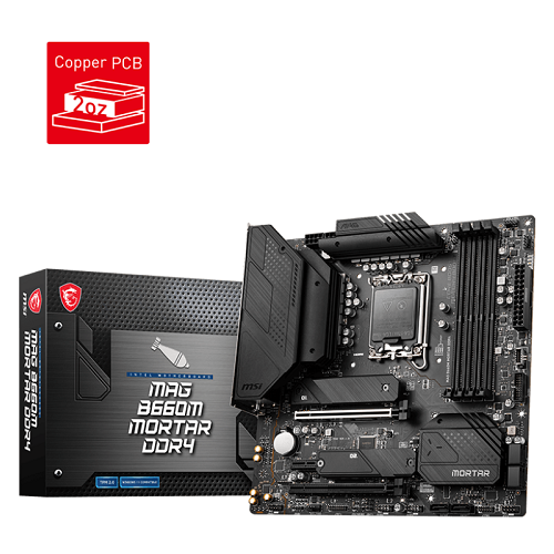 MSI MAG B660M MORTAR DDR4 Intel B660 Soket 1700 DDR4 4800(OC)MHz mATX Gaming (Oyuncu) Anakart