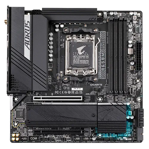 Gigabyte B650M AORUS ELITE AX AMD B650 Soket AM5 DDR5 6666(OC)MHz mATX Gaming (Oyuncu) Anakart