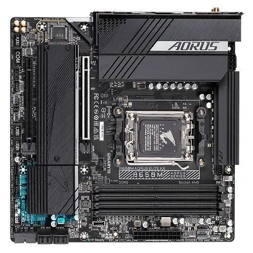Gigabyte B650M AORUS ELITE AX AMD B650 Soket AM5 DDR5 6666(OC)MHz mATX Gaming (Oyuncu) Anakart