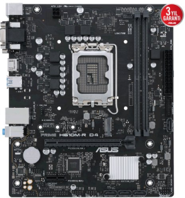 ASUS Prime H610M-R D4-SI Intel H610 Soket 1700 DDR4 3200MHz mATX Gaming (Oyuncu) Anakart