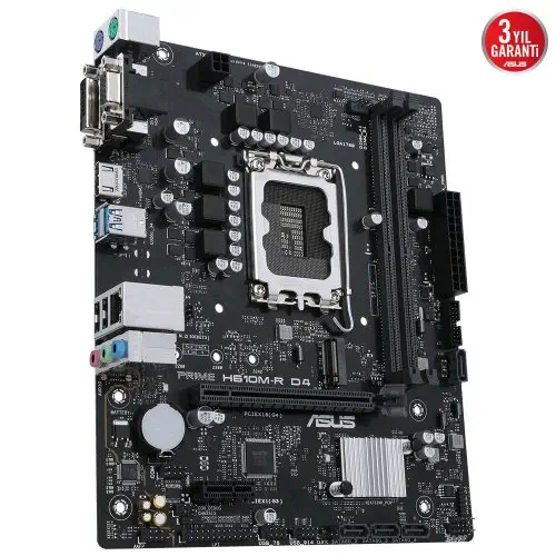 Asus Prime H610M-R D4-SI Intel H610 Soket 1700 DDR4 3200MHz mATX Gaming (Oyuncu) Anakart