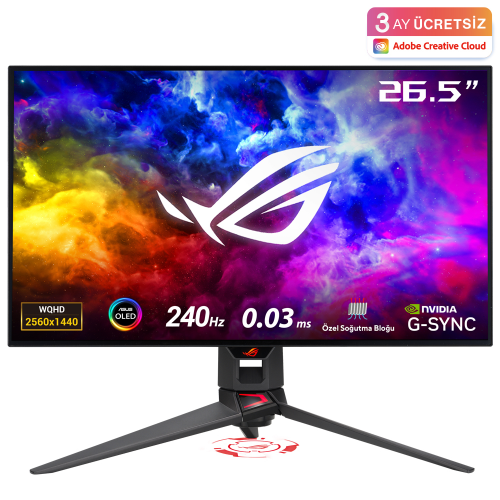 ASUS ROG Swift PG27AQDM 26,5″ 0.03ms (GTG) 240Hz G-Sync HDR10 OLED QHD Gaming (Oyuncu) Monitör