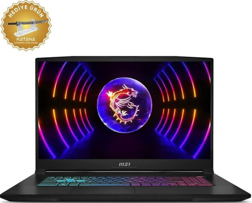 MSI Katana 17 B12VEK-480XTR i7-12650H 16GB DDR5 1TB SSD 6GB RTX 4050 17.3″ FHD 144Hz FreeDos Gaming (Oyuncu) Notebook