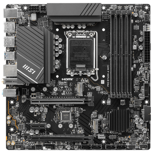 MSI PRO B760M-A WIFI DDR5 Intel B760 Soket 1700 DDR5 6800(OC)MHz mATX Gaming (Oyuncu) Anakart