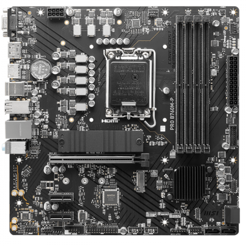 MSI PRO B760M-P Intel B760 Soket 1700 DDR5 6800(OC)MHz mATX Gaming (Oyuncu) Anakart