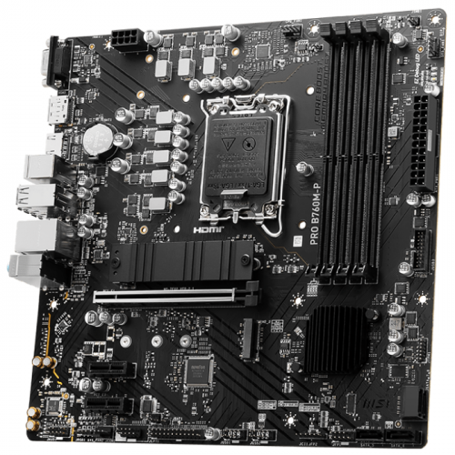 MSI PRO B760M-P Intel B760 Soket 1700 DDR5 6800(OC)MHz mATX Gaming (Oyuncu) Anakart