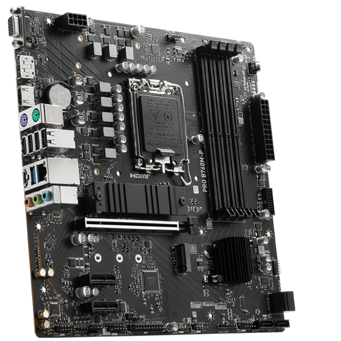 MSI PRO B760M-P Intel B760 Soket 1700 DDR5 6800(OC)MHz mATX Gaming (Oyuncu) Anakart