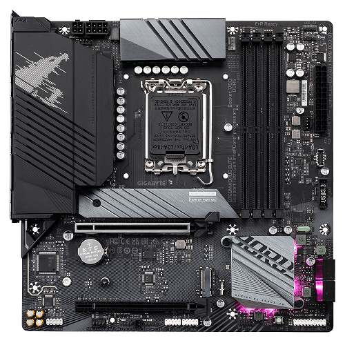 Gigabyte B760M AORUS ELITE AX Intel B760 Soket 1700 DDR5 7600MHz mATX Gaming (Oyuncu) Anakart