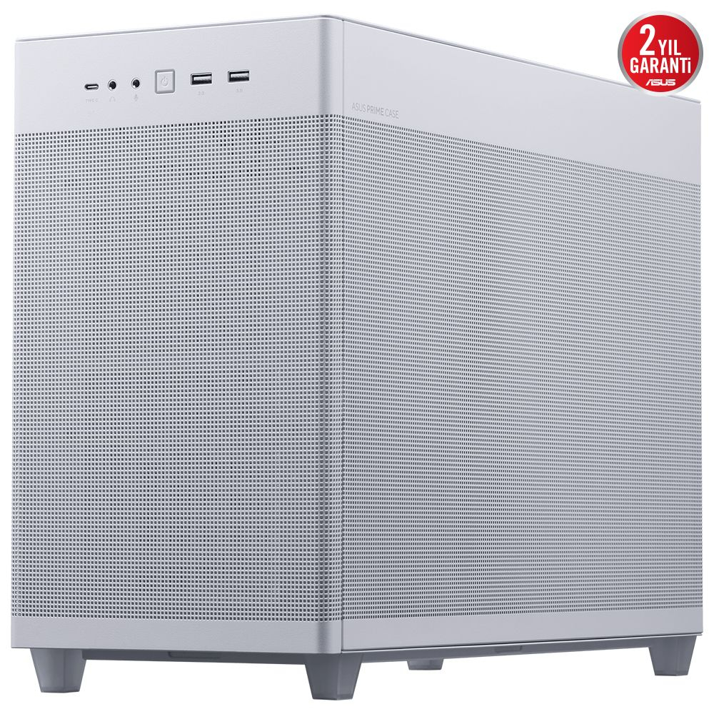 ASUS Prime AP201 Temperli Cam Micro ATX Beyaz Bilgisayar Kasası