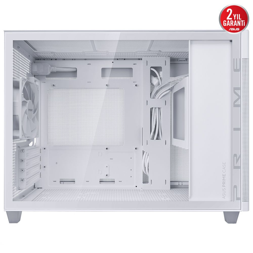 ASUS Prime AP201 Temperli Cam Micro ATX Beyaz Bilgisayar Kasası