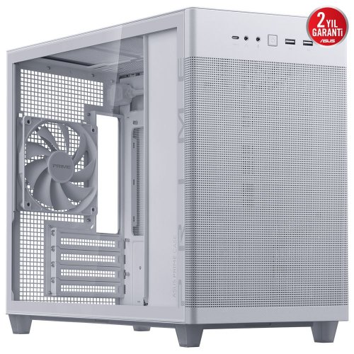 Asus Prime AP201 Temperli Cam Micro ATX Beyaz Bilgisayar Kasası