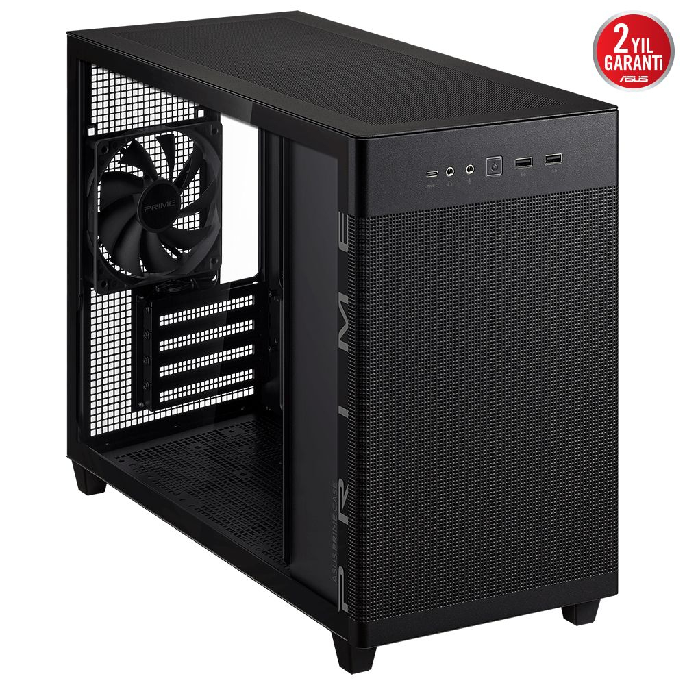 ASUS Prime AP201 Temperli Cam Micro ATX Siyah Bilgisayar Kasası