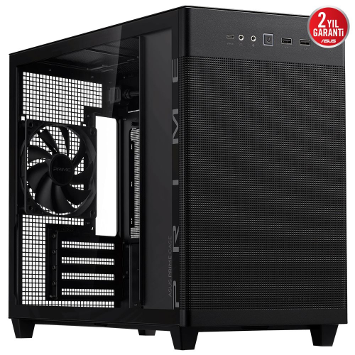 ASUS Prime AP201 Temperli Cam Micro ATX Siyah Bilgisayar Kasası