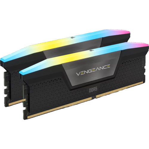 Corsair CMH64GX5M2B6000Z40 64GB (2x32GB) DDR5 6000MHz C40 Vengeance RGB Memory Kit Siyah