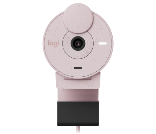 Logitech BRIO 300 Full HD Gizlilik Lens Kapaklı Pembe Web Kamerası -960-001448