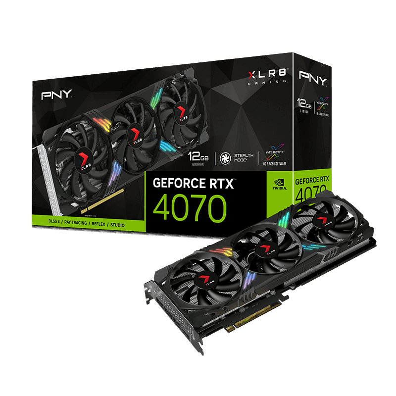 PNY RTX 4070 XLR8 Gaming VERTO RGB 12 GB GDDR6X 192Bit (VCG407012TFXXPB1) DX12 Gaming (Oyuncu) Ekran Kartı