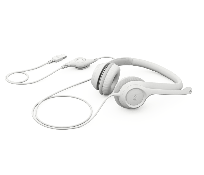 Logitech H390 USB Gürültü Önleyici Mikrofonlu Beyaz Kulaklık -981-001286