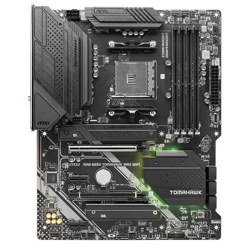 MSI MAG B550 TOMAHAWK MAX WIFI AMD B550 Soket AM4 DDR4 5100(OC)Mhz ATX Gaming (Oyuncu) Anakart