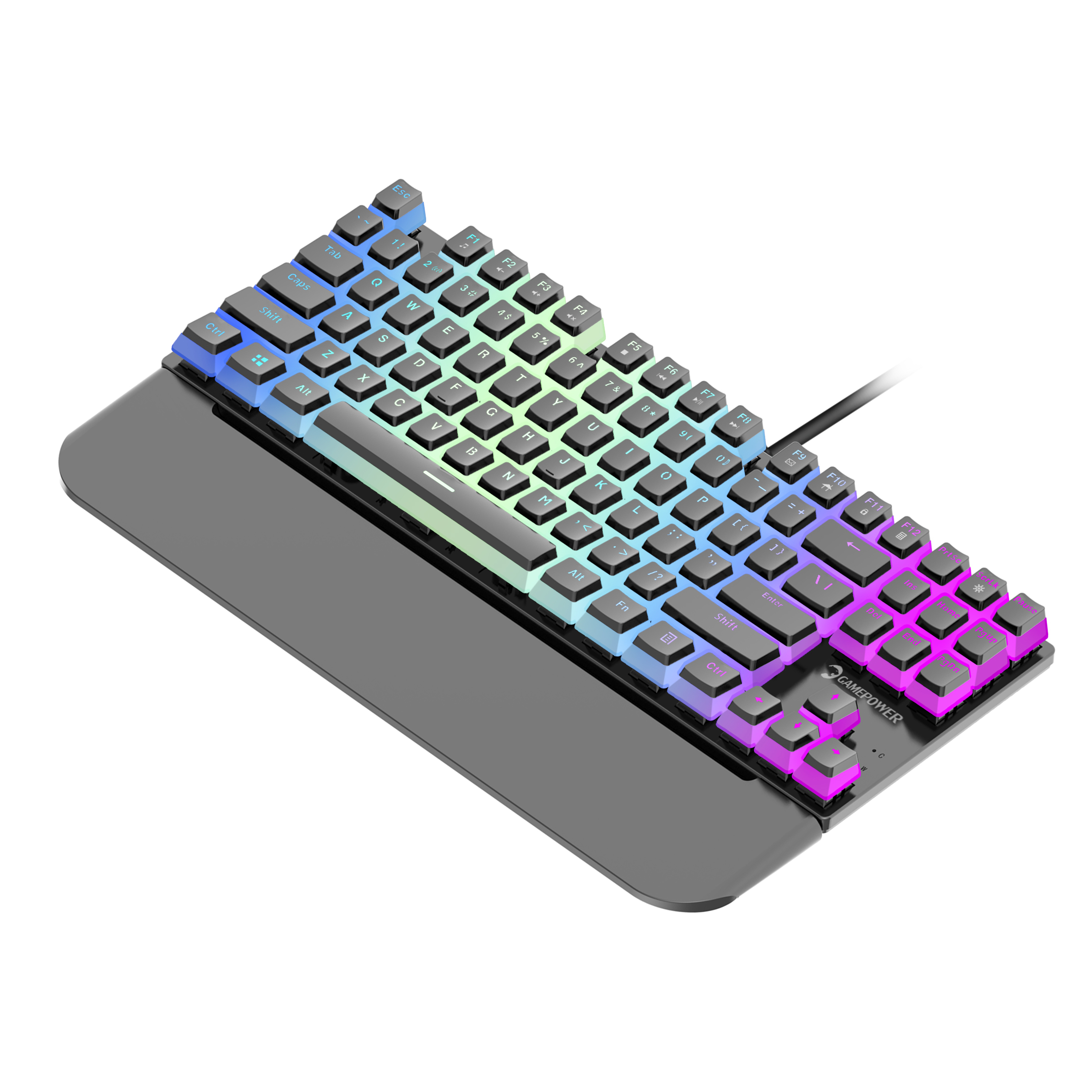 GamePower Suki TKL Mekanik Black Outemu Switch Puding Keycaps İngilizce Q USB Gaming Klavye