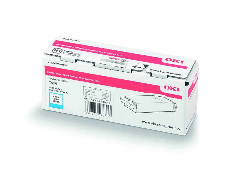 Oki 9006127 C-C650 Mavi Toner