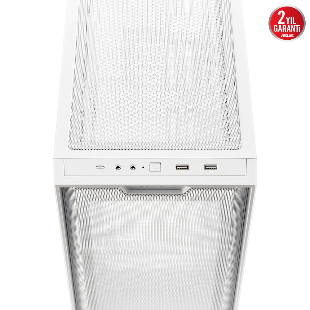 ASUS A21 Temperli Cam USB 3.0 mATX Mesh Beyaz Mid Tower Kasa (90DC00H3-B09010)