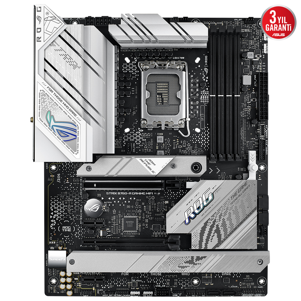 ASUS ROG STRIX B760-A Gaming Wifi Intel B760 Soket 1700 DDR5 7200(OC)MHz ATX Gaming (Oyuncu) Anakart