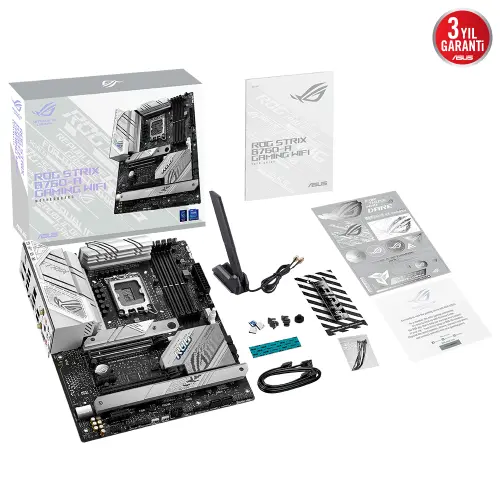 ASUS ROG STRIX B760-A Gaming Wifi Intel B760 Soket 1700 DDR5 7200(OC)MHz ATX Gaming (Oyuncu) Anakart