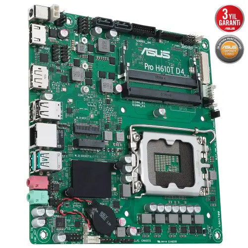 ASUS Pro H610T D4-CSM Soket 1700 DDR4 3200(OC)Mhz Mını-ITX Anakart
