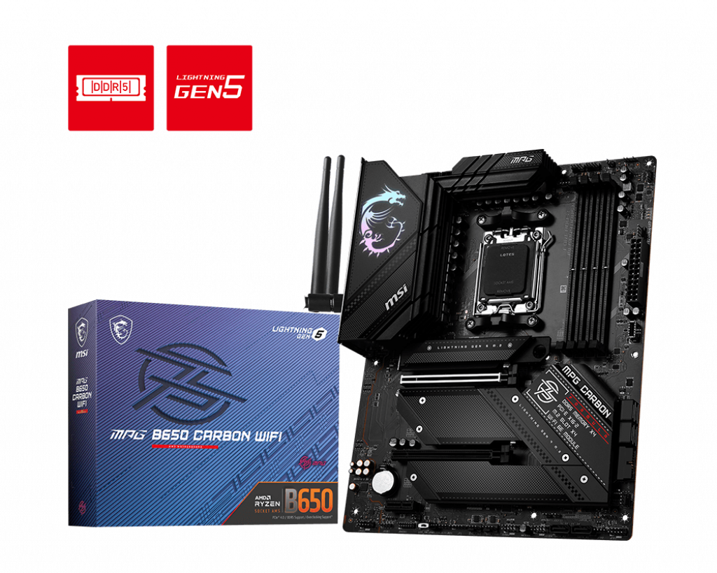 AMD Ryzen 9 7900 İşlemci + MSI MPG B650 CARBON WIFI Anakart Bundle
